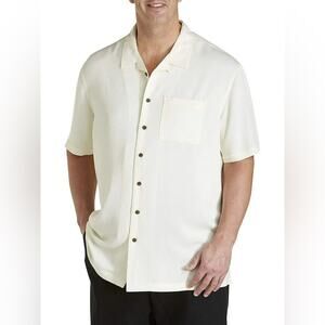 Oak Hill by DXL White Camp Shirt Button Down Size 5X